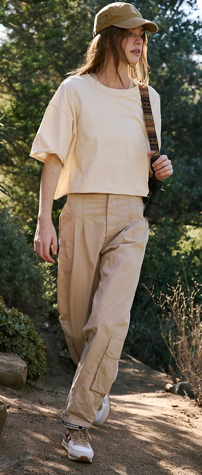 Pantalón Free People Mesmerize Me beige talla S