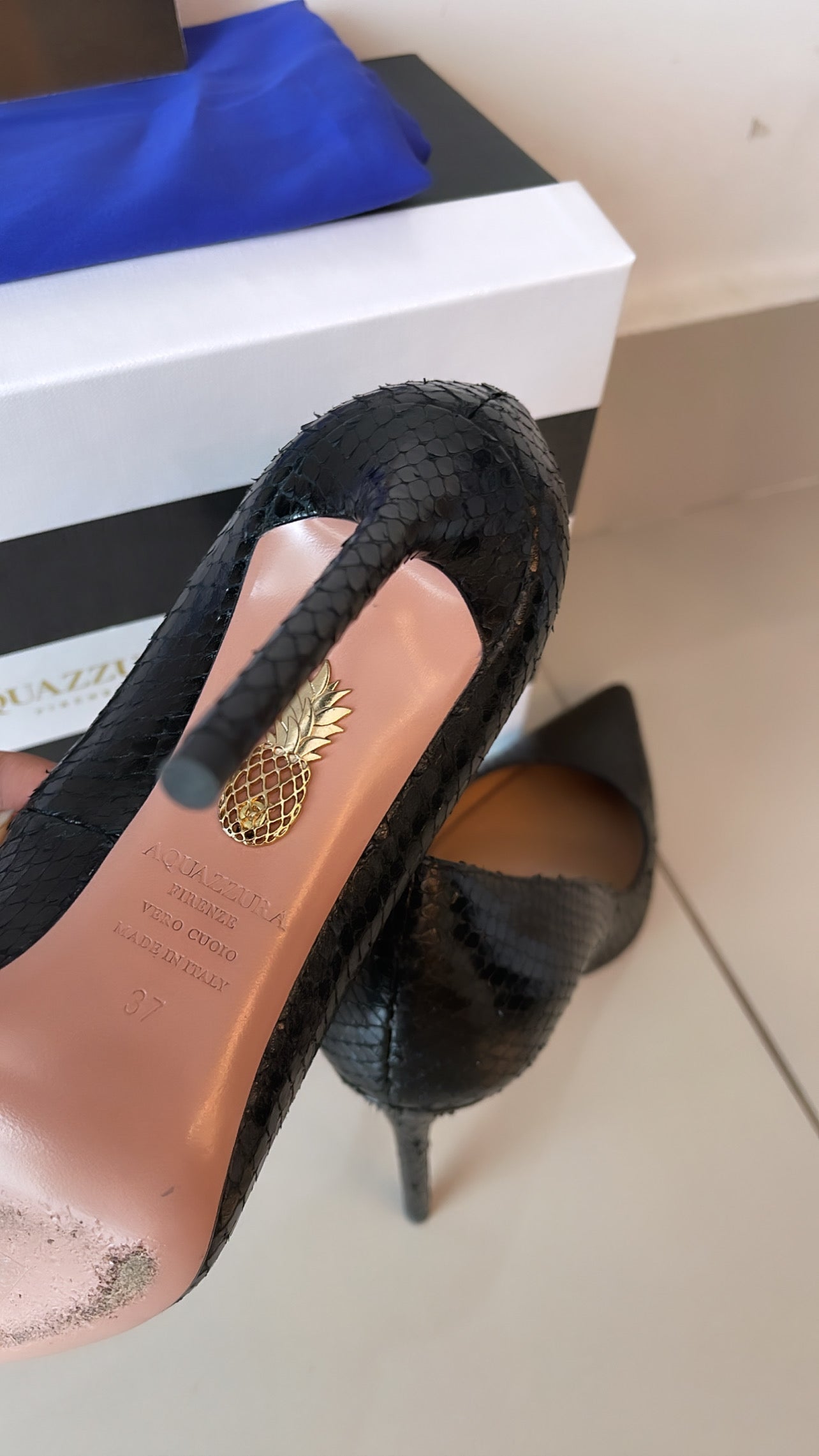 Sandalias Aquazzura Purist negras talla 37