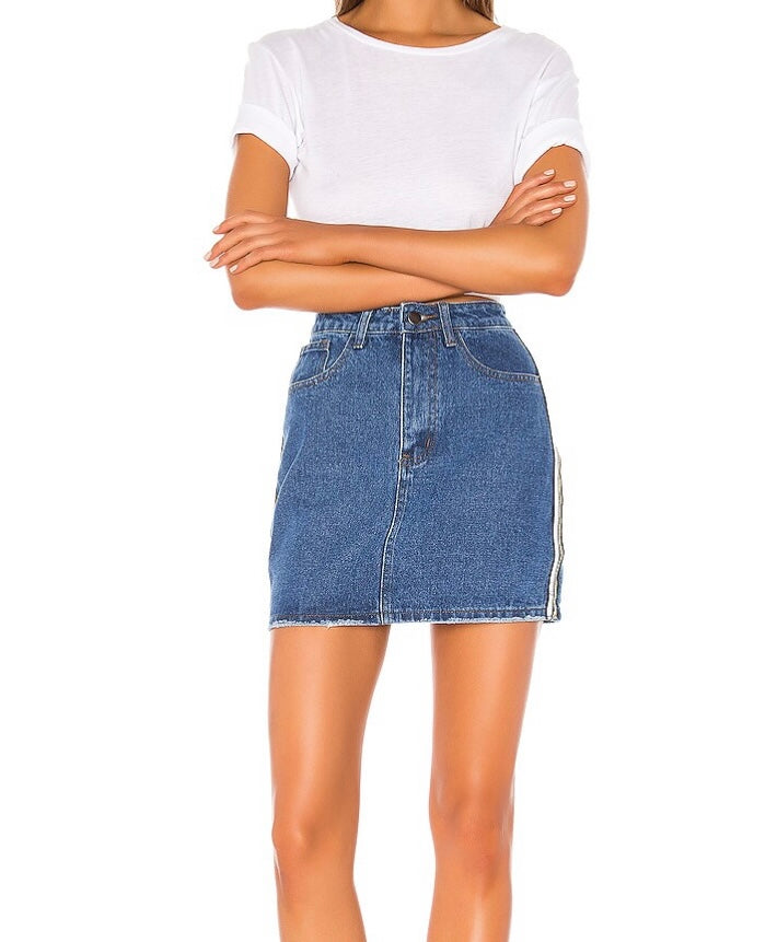 Falda de jean Superdown azul medio talla M