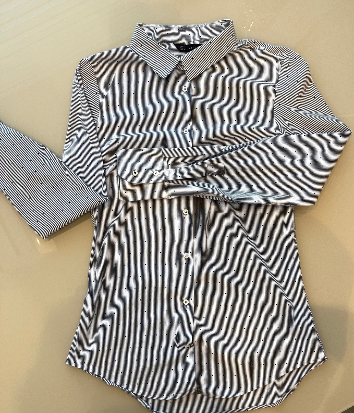 Camisa blanca manga larga Zara talla S