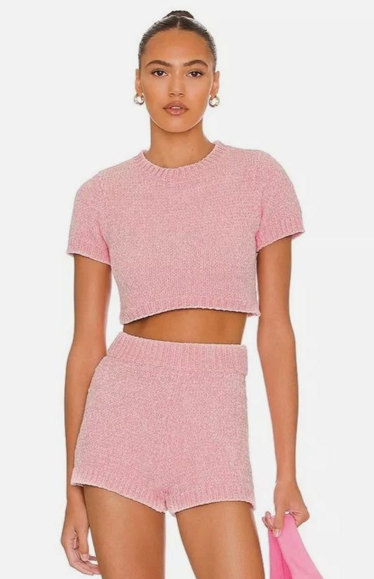 Conjunto rosa Denitza Chenille talla S