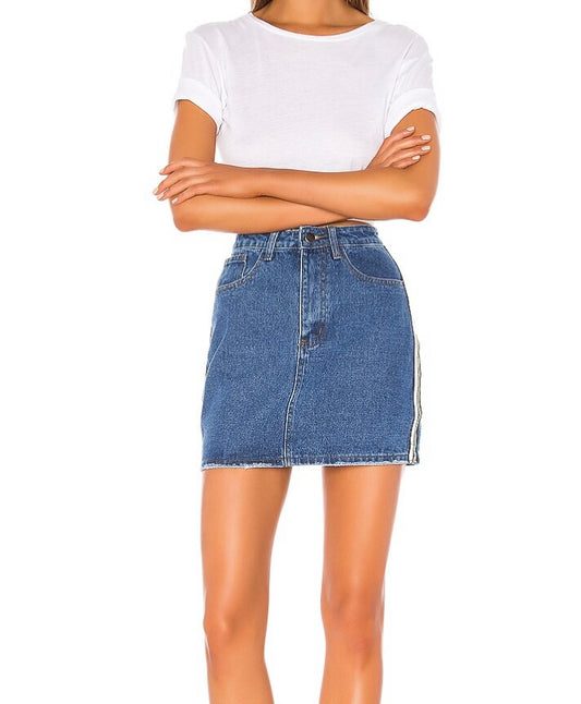 Falda de jean Superdown azul medio talla M