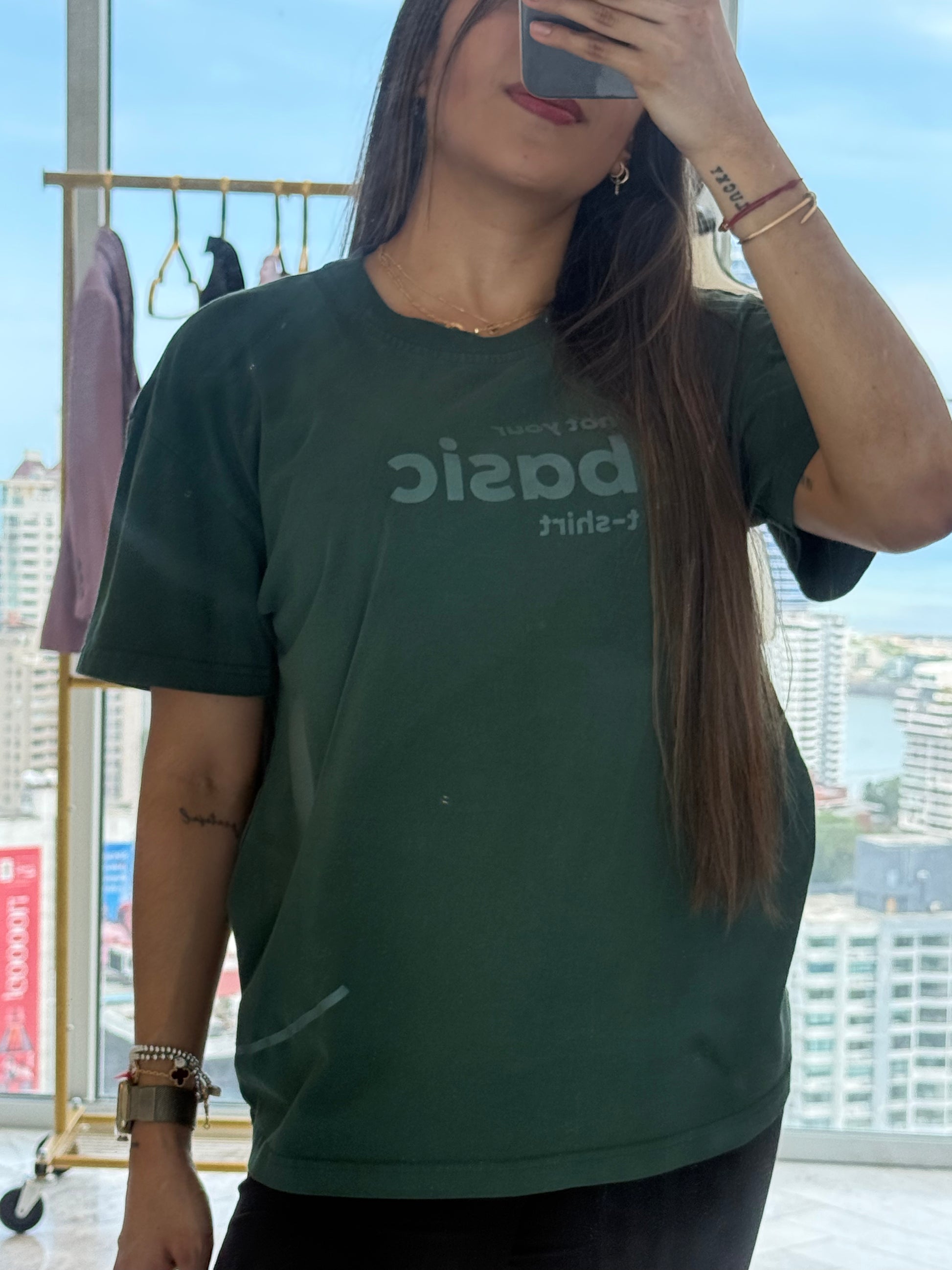 tshirt verde basica