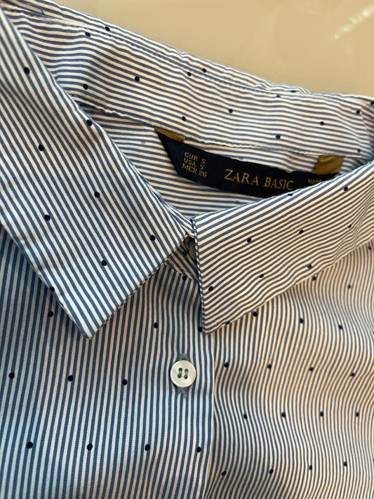 Camisa blanca manga larga Zara talla S