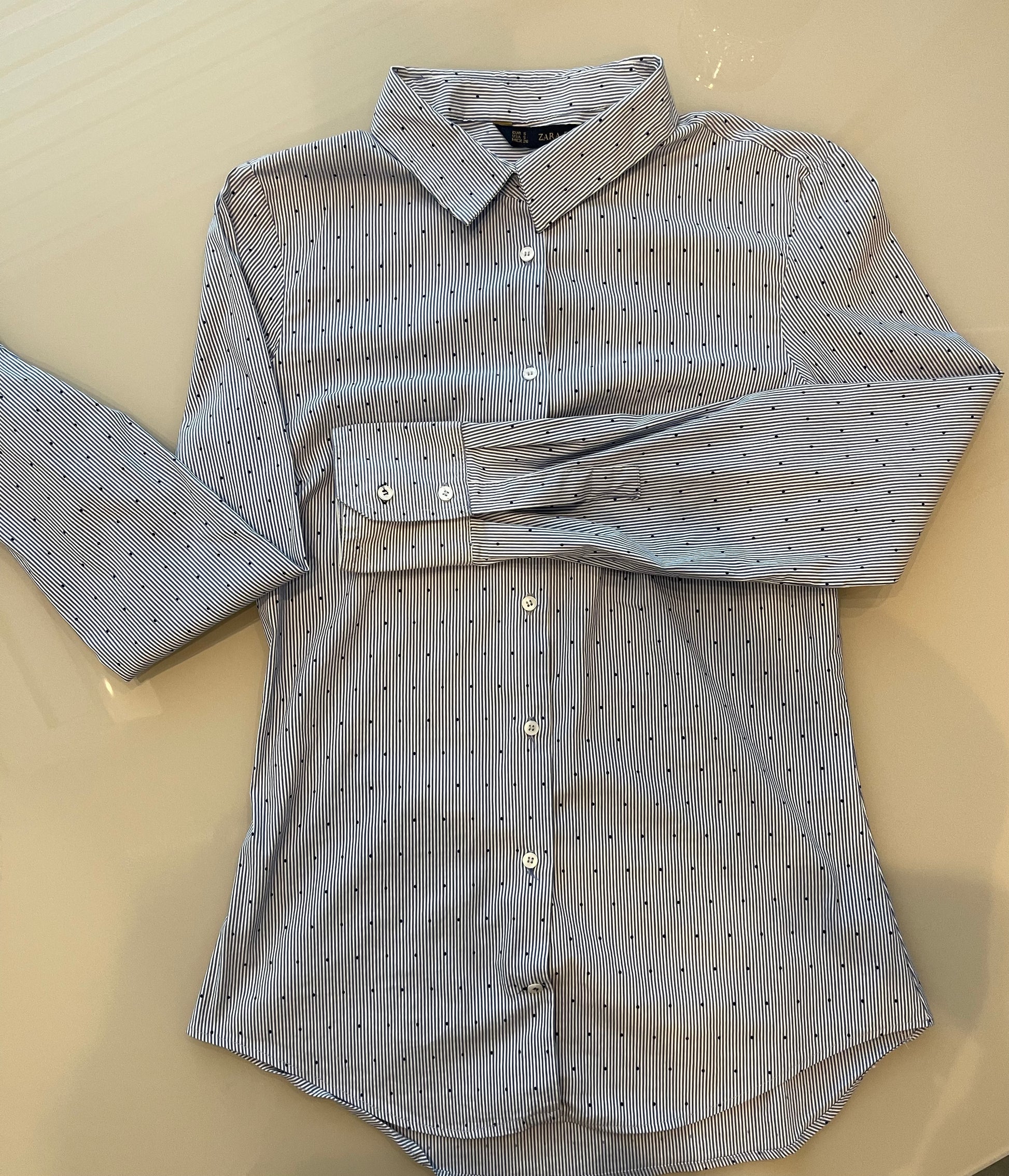Camisa blanca manga larga Zara talla S